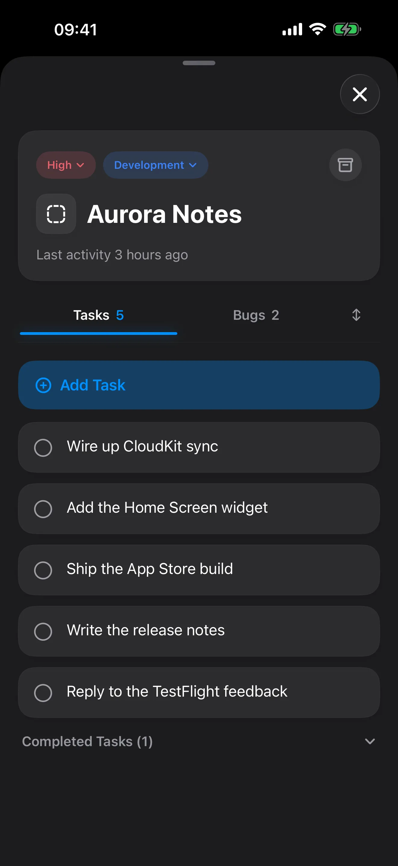 Keystone on iPhone, screen 3
